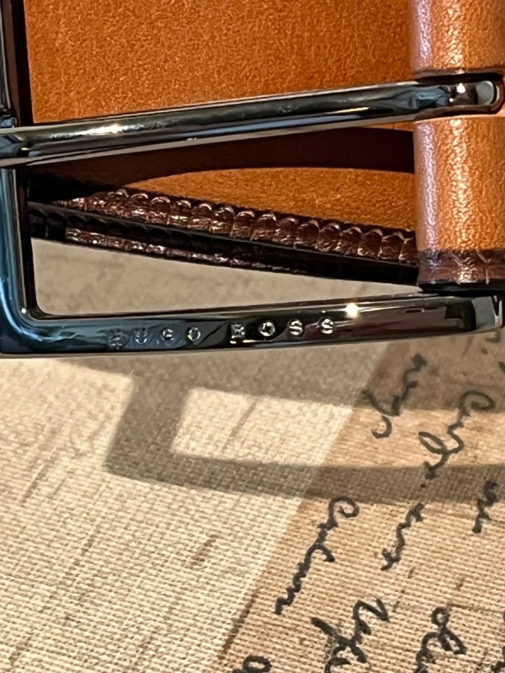 BOSS by Hugo Boss Men's Brown Leather Belt - Sz 42 - NEW!